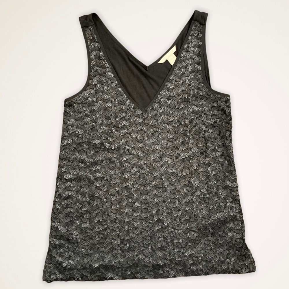 Banana Republic Sequin Tank Top Women’s XS Black